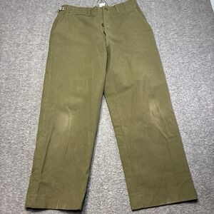 Vintage US Military Trousers Field Wool 18 Ounce Medium Regular Green M-1951